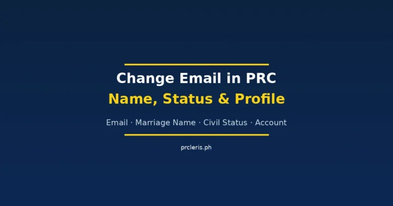 how to change email in prc