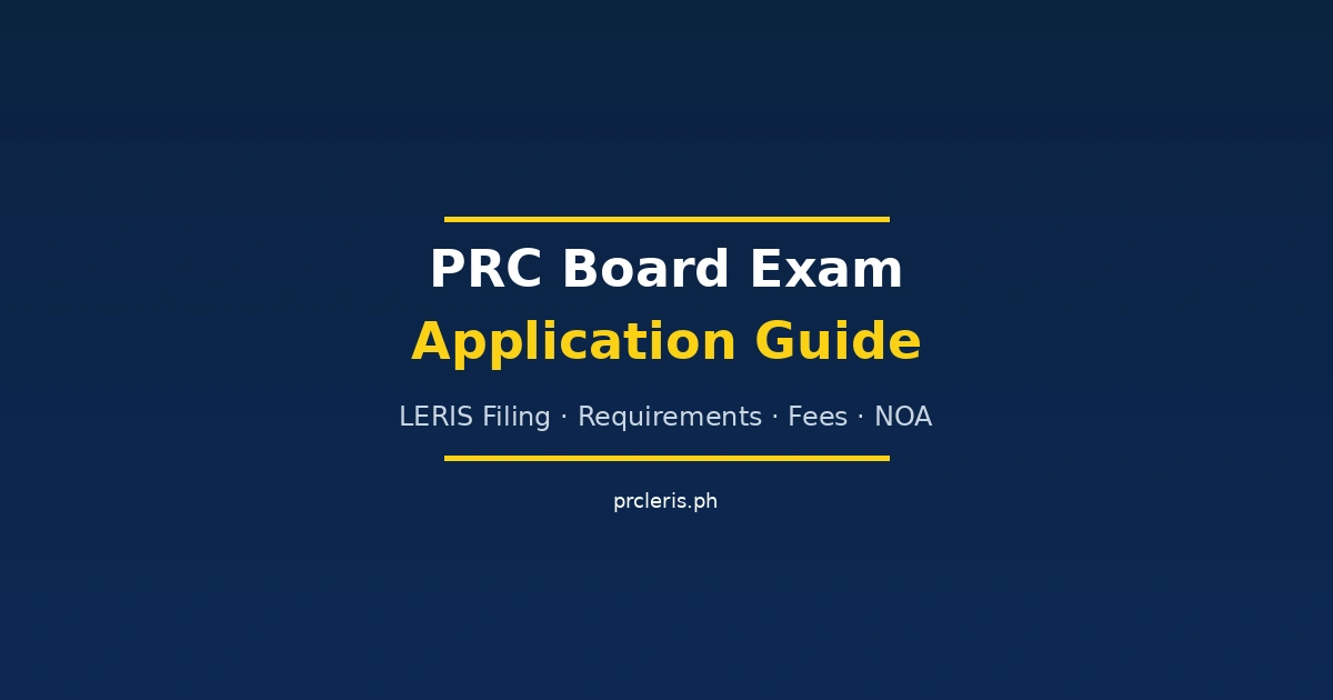 prc board exam application