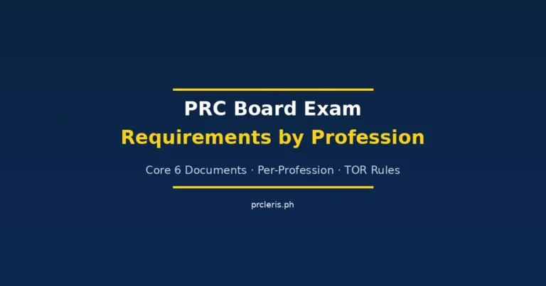 prc board exam requirements