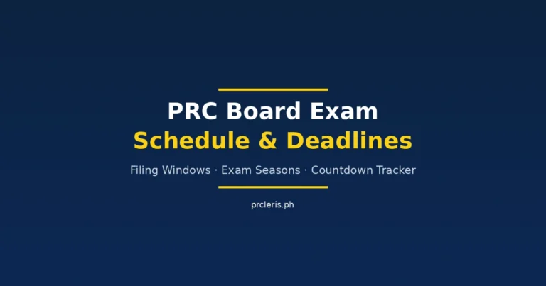 prc board exam schedule