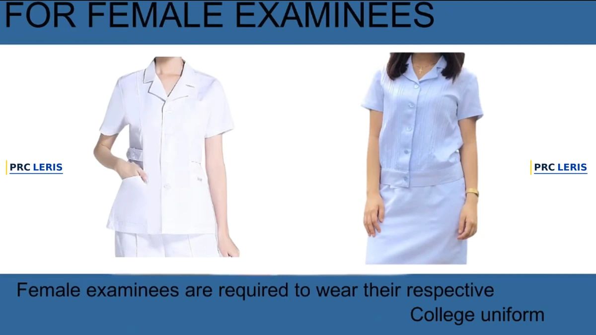 PRC board exam female college uniform requirement for health professions